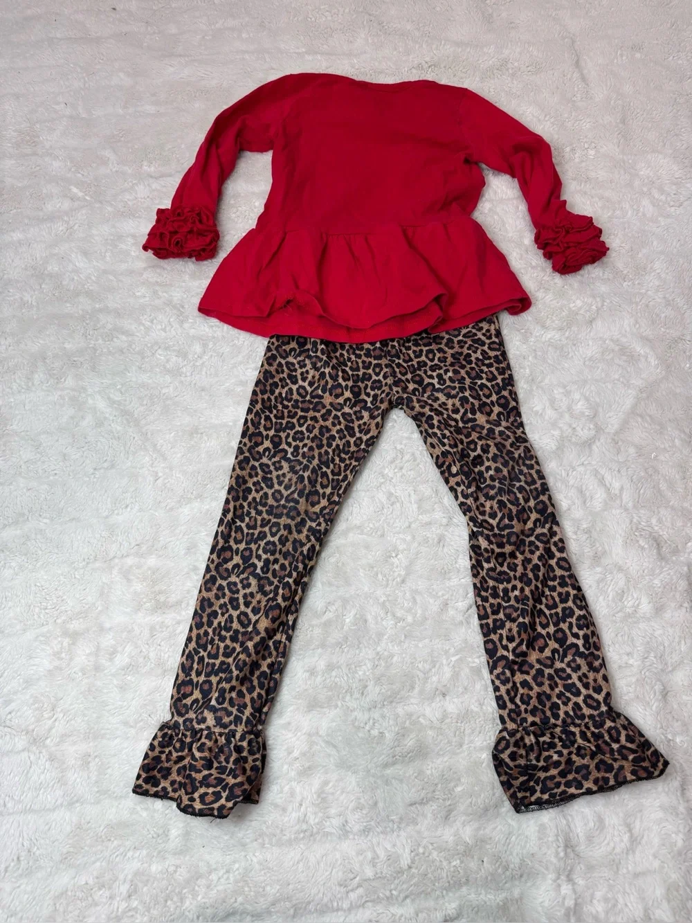 Marie Nicole Leopard Santa Matching Set
